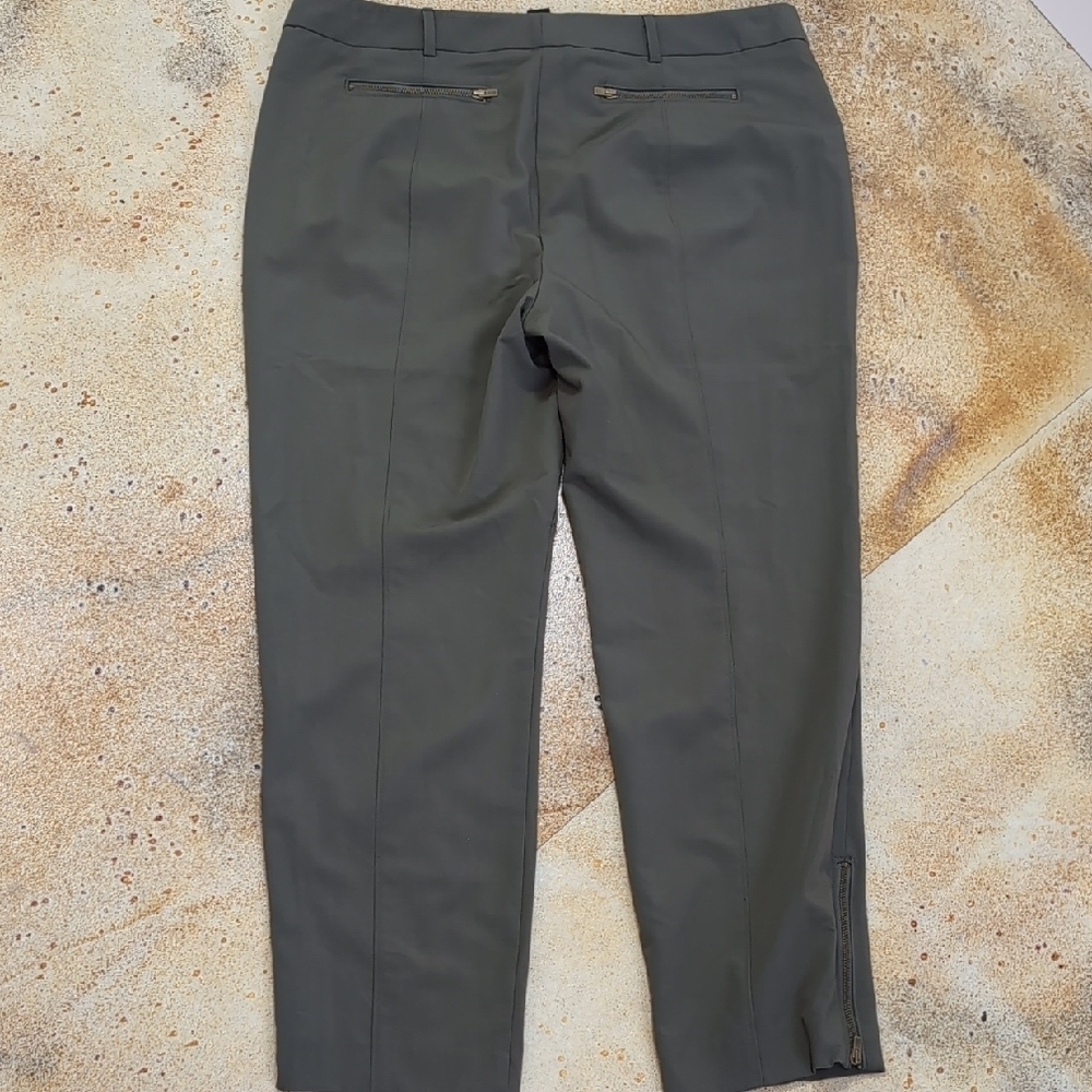 Alfani | Olive Green Stretch Comfy Trousers Comfy Office Size 14P - Picture 10 of 11